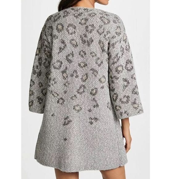 Cupcakes & Cashmere Kline Tonal Leopard Cardigan Size Small - Picture 2 of 7
